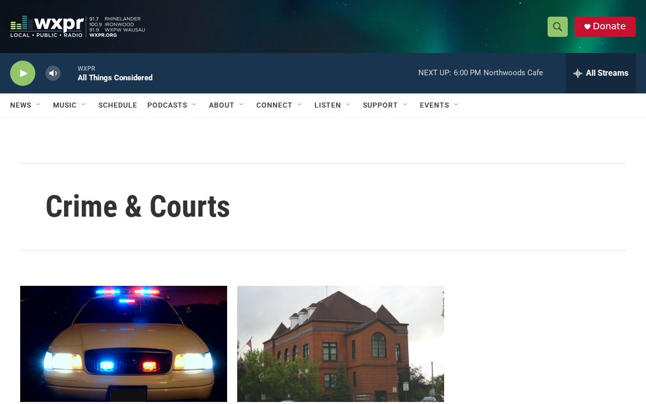 WXPR Oneida County crime news and court reporting section